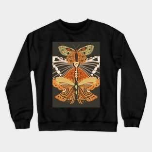 Boho Buterflies Collage Crewneck Sweatshirt